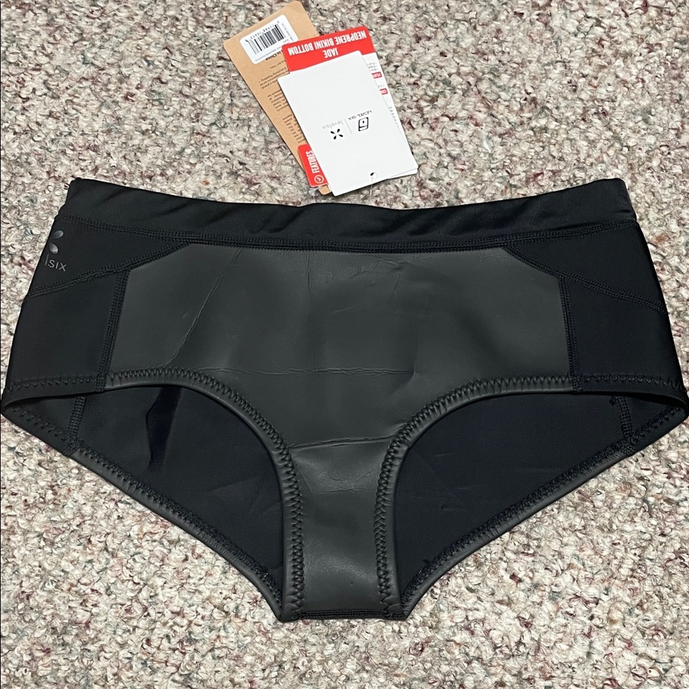 Level six neoprene Black boy short Swim Bottoms- nwt